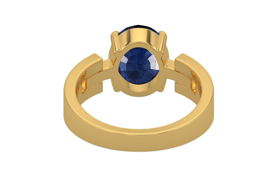 Gold Thailand Blue Sapphire Ring Limited Quality (R8)