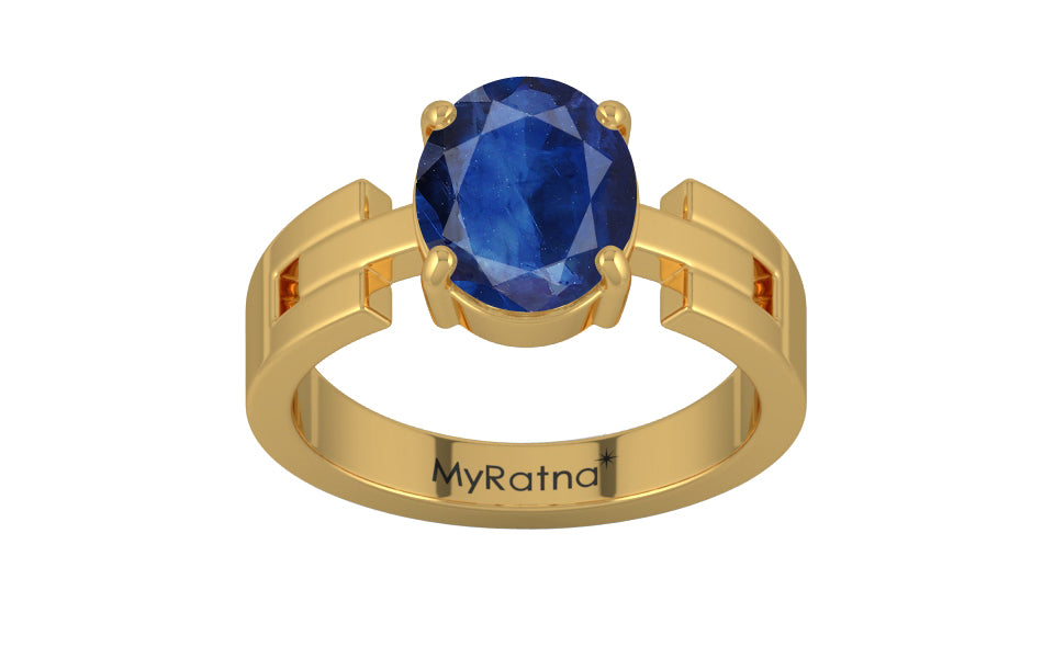 Gold Thailand Blue Sapphire Ring Limited Quality (R8)