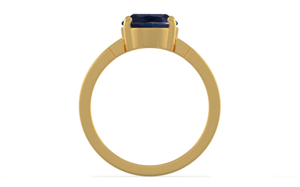 Gold Thailand Blue Sapphire Ring Limited Quality (R8)