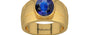 Gold Thailand Blue Sapphire Ring Rare Quality (R1)