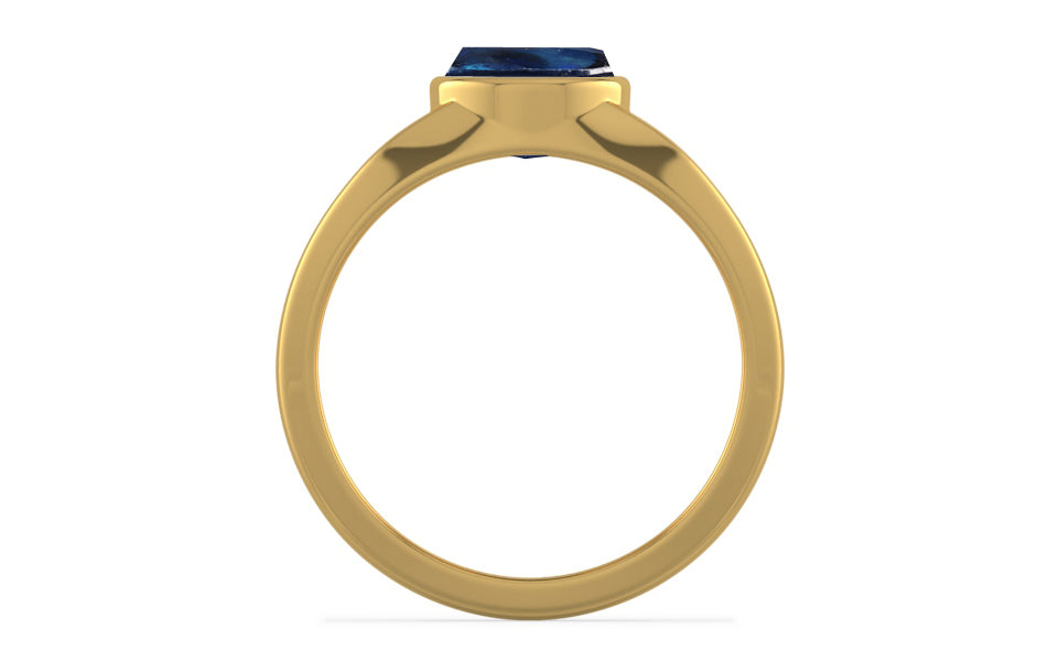 Gold Thailand Blue Sapphire Ring Rare Quality (R10)