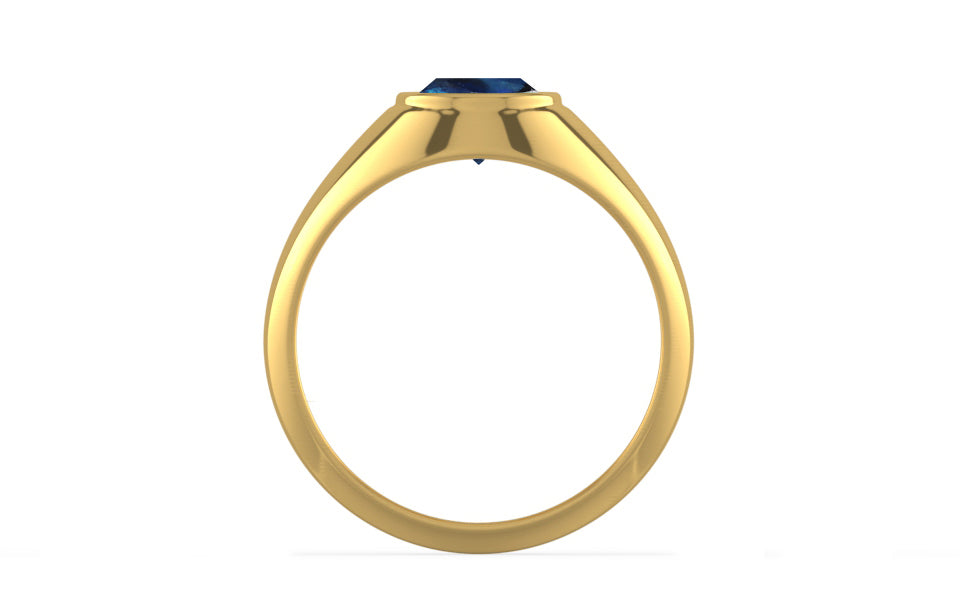 Gold Thailand Blue Sapphire Ring Rare Quality (R12)