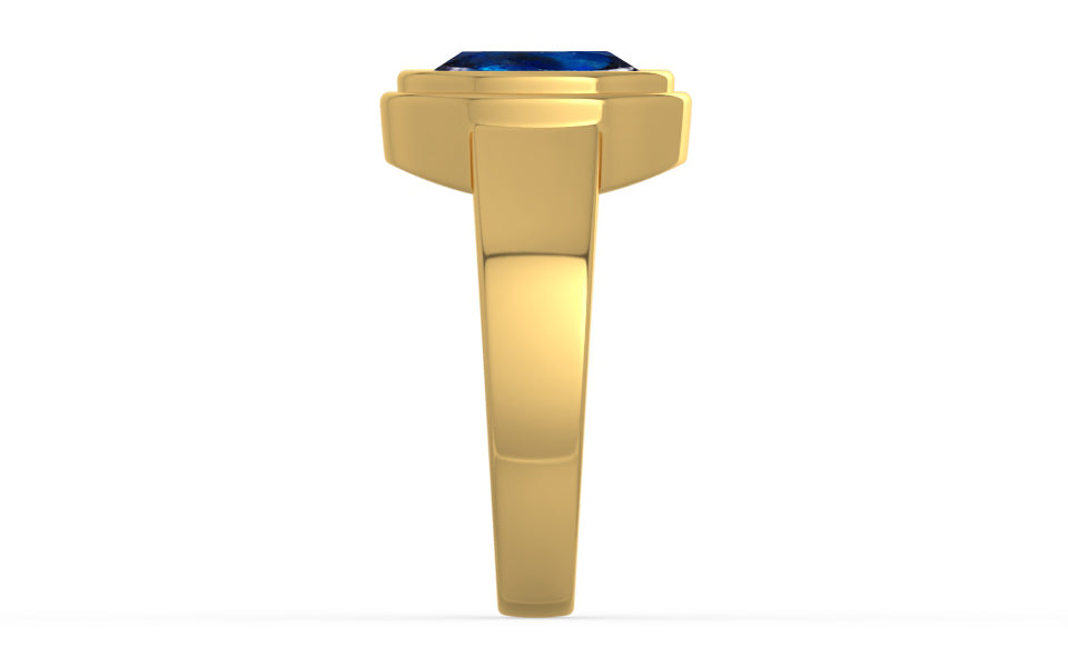 Gold Thailand Blue Sapphire Ring Rare Quality (R3)