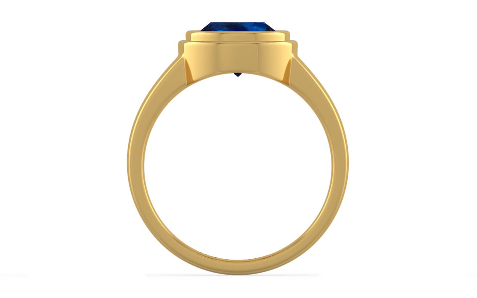Gold Thailand Blue Sapphire Ring Rare Quality (R3)