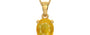 Gold Thailand Yellow Sapphire Pendant Fine Quality (P10)
