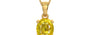 Gold Thailand Yellow Sapphire Pendant Limited Quality (P10)