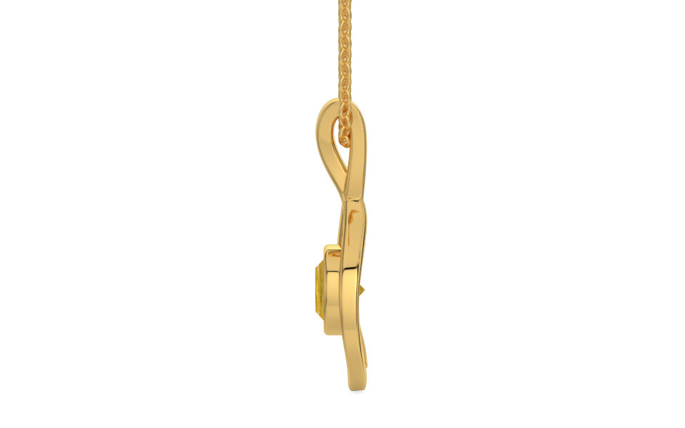 Gold Thailand Yellow Sapphire Pendant Prime Quality (P1)