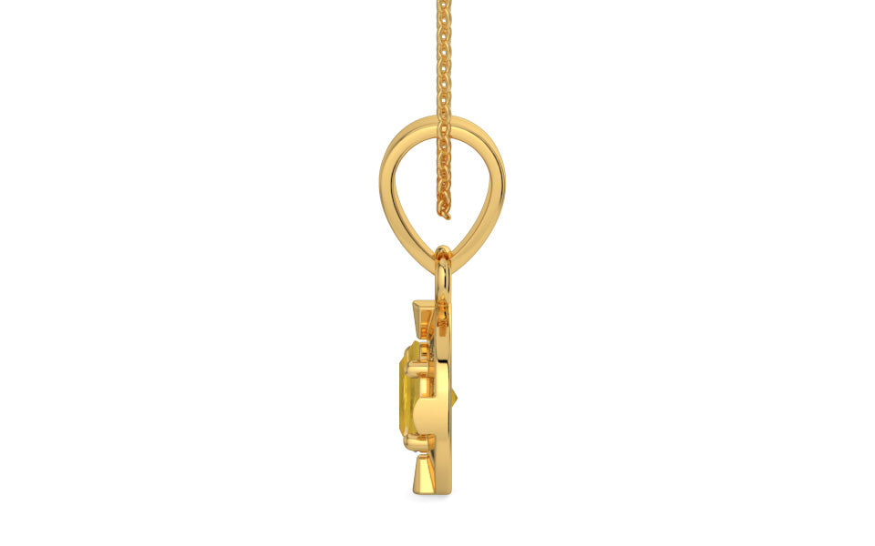 Gold Thailand Yellow Sapphire Pendant Prime Quality (P11)