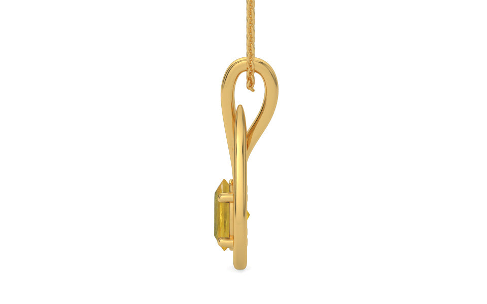 Gold Thailand Yellow Sapphire Pendant Prime Quality (P9)