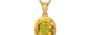 Gold Thailand Yellow Sapphire Pendant Rare Quality (P8)