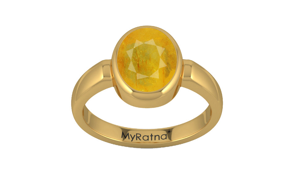 Gold Thailand Yellow Sapphire Ring Fine Quality (R6)