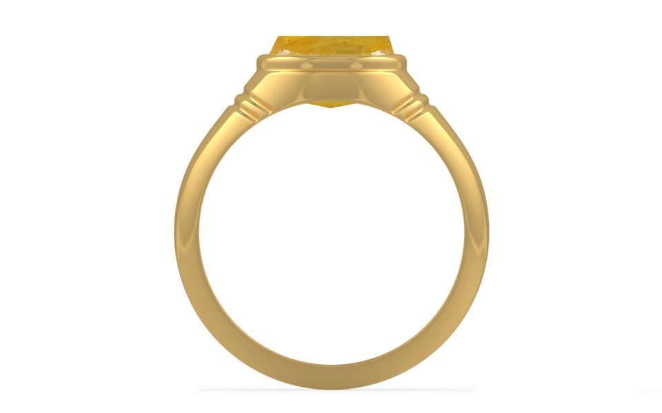 Gold Thailand Yellow Sapphire Ring Fine Quality (R7)
