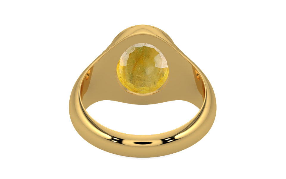 Gold Thailand Yellow Sapphire Ring Fine Quality (R7)