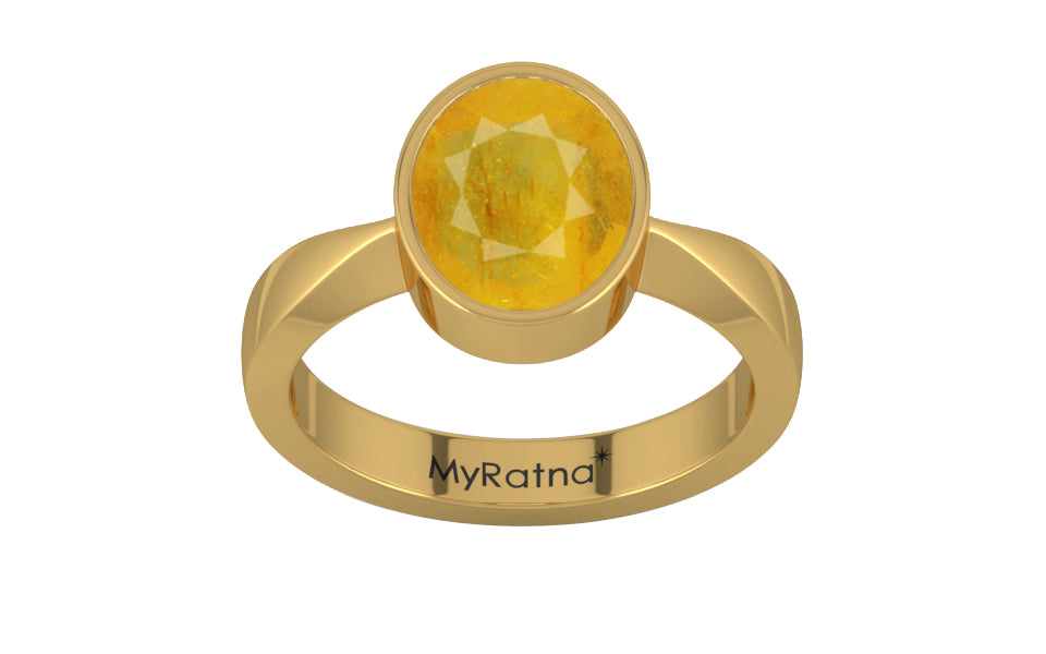 Gold Thailand Yellow Sapphire Ring Fine Quality (R9)