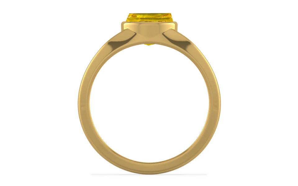 Gold Thailand Yellow Sapphire Ring Limited Quality (R10)