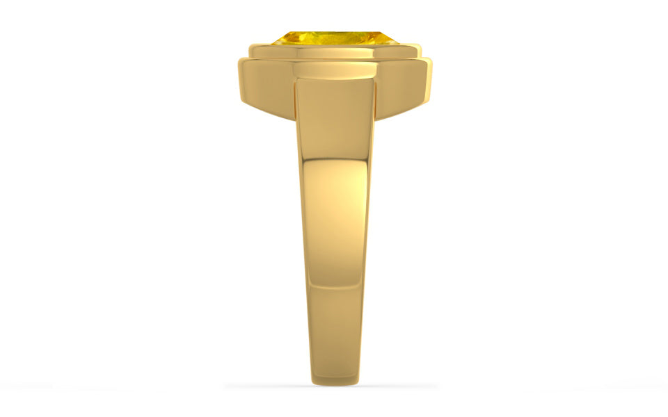 Gold Thailand Yellow Sapphire Ring Limited Quality (R3)