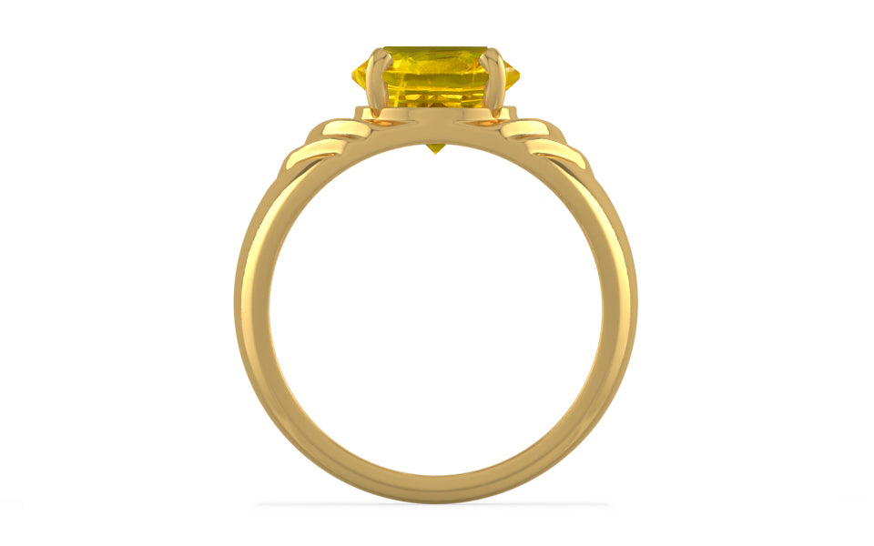 Gold Thailand Yellow Sapphire Ring Limited Quality (R4)