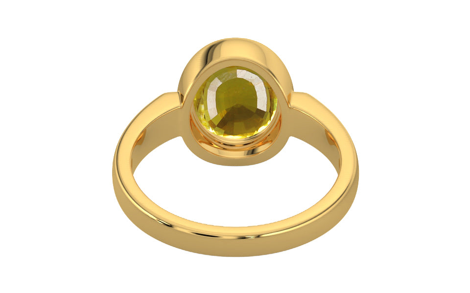 Gold Thailand Yellow Sapphire Ring Limited Quality (R6)