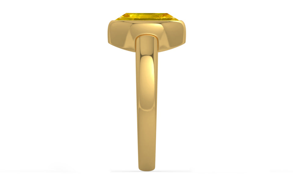 Gold Thailand Yellow Sapphire Ring Limited Quality (R6)