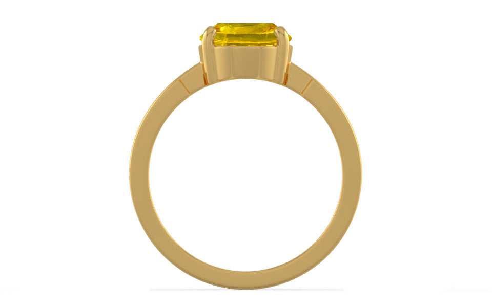 Gold Thailand Yellow Sapphire Ring Limited Quality (R8)