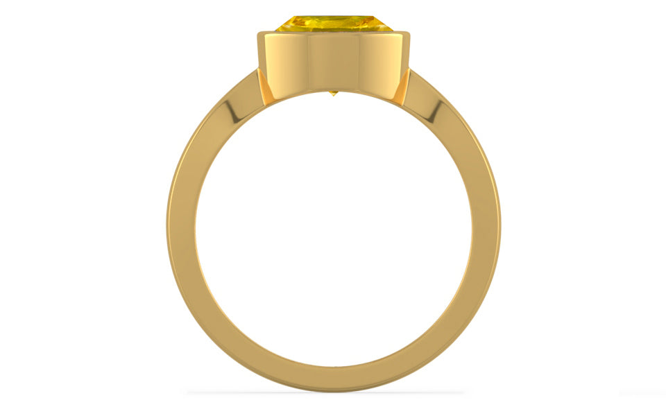 Gold Thailand Yellow Sapphire Ring Limited Quality (R9)