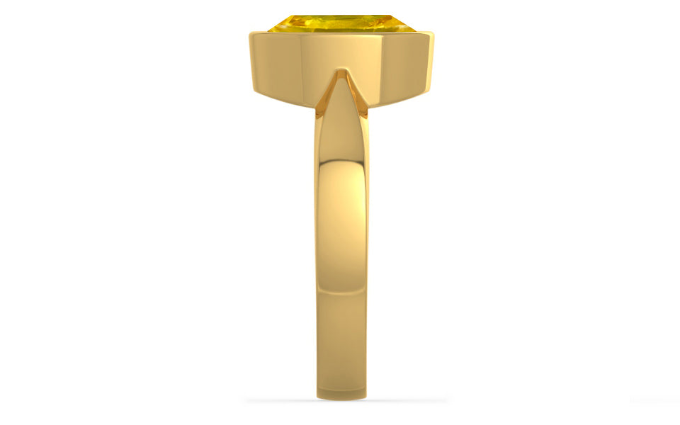 Gold Thailand Yellow Sapphire Ring Limited Quality (R9)