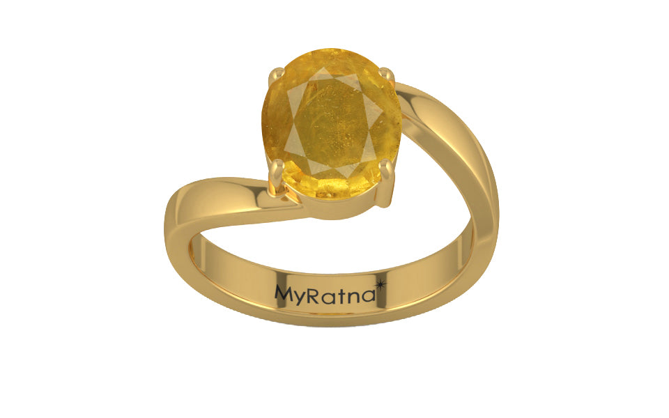 Gold Thailand Yellow Sapphire Ring Prime Quality (R2)
