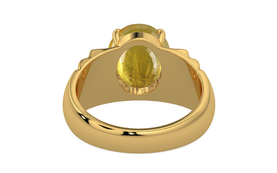 Gold Thailand Yellow Sapphire Ring Prime Quality (R4)