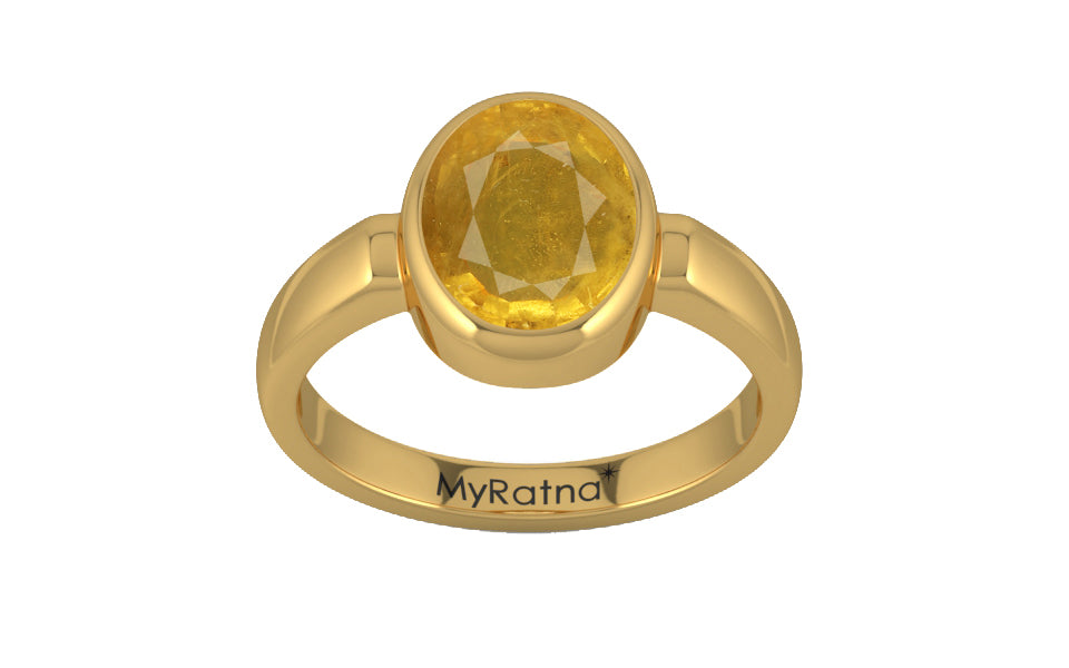 Gold Thailand Yellow Sapphire Ring Prime Quality (R6)
