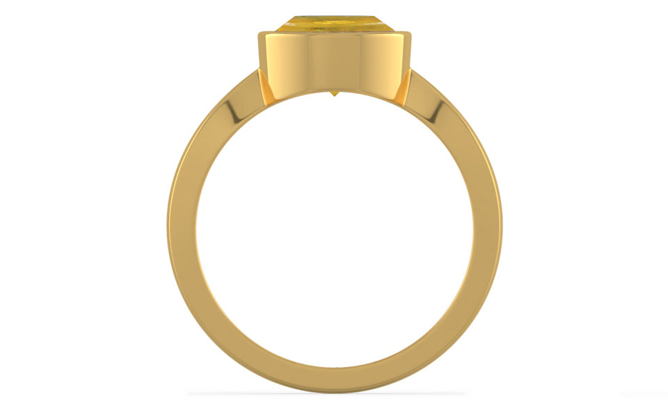 Gold Thailand Yellow Sapphire Ring Prime Quality (R9)