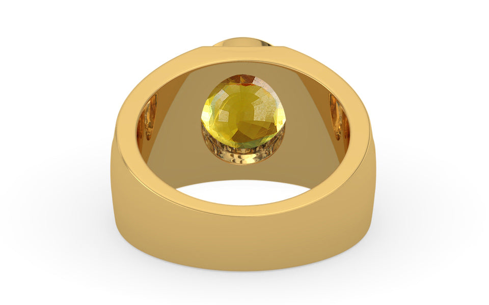 Gold Thailand Yellow Sapphire Ring Rare Quality (R1)