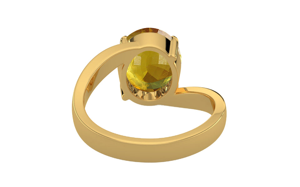 Gold Thailand Yellow Sapphire Ring Rare Quality (R2)
