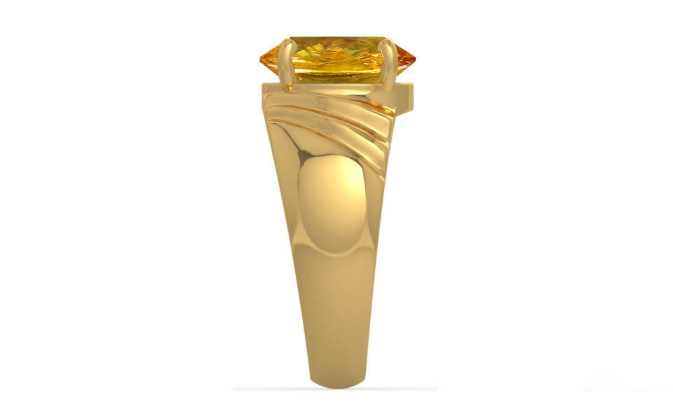 Gold Thailand Yellow Sapphire Ring Rare Quality (R4)