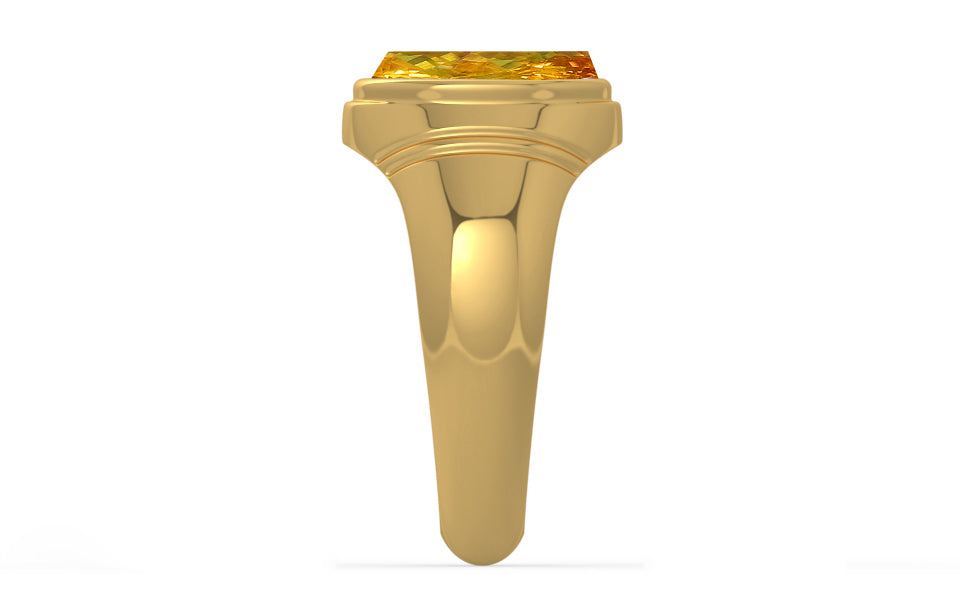 Gold Thailand Yellow Sapphire Ring Rare Quality (R7)