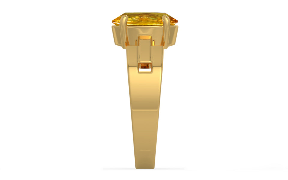 Gold Thailand Yellow Sapphire Ring Rare Quality (R8)