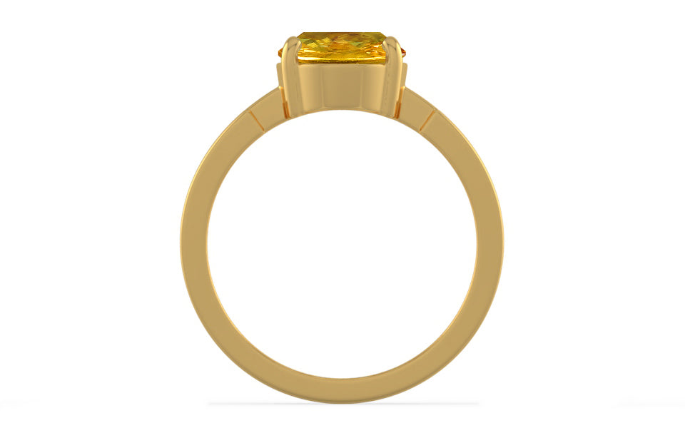 Gold Thailand Yellow Sapphire Ring Rare Quality (R8)