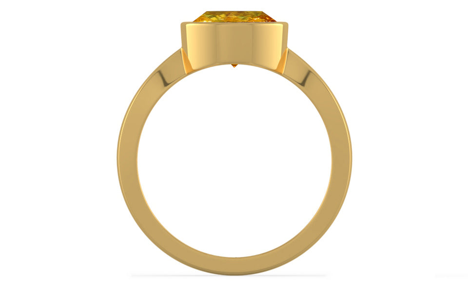 Gold Thailand Yellow Sapphire Ring Rare Quality (R9)