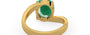 Gold Zambian Emerald Ring Rare Quality (R2)