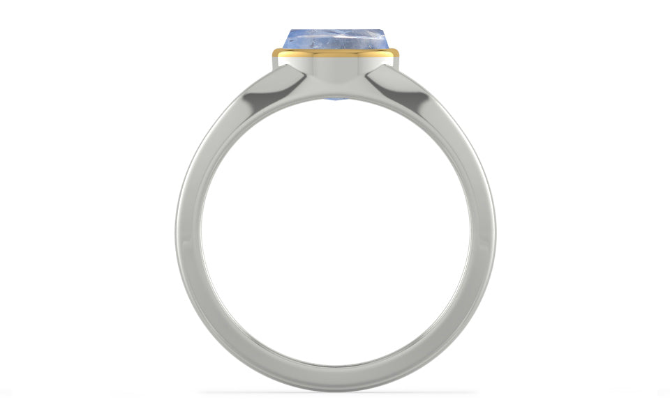 Goldcap Ceylon Blue Sapphire Ring Fine Quality (R10)