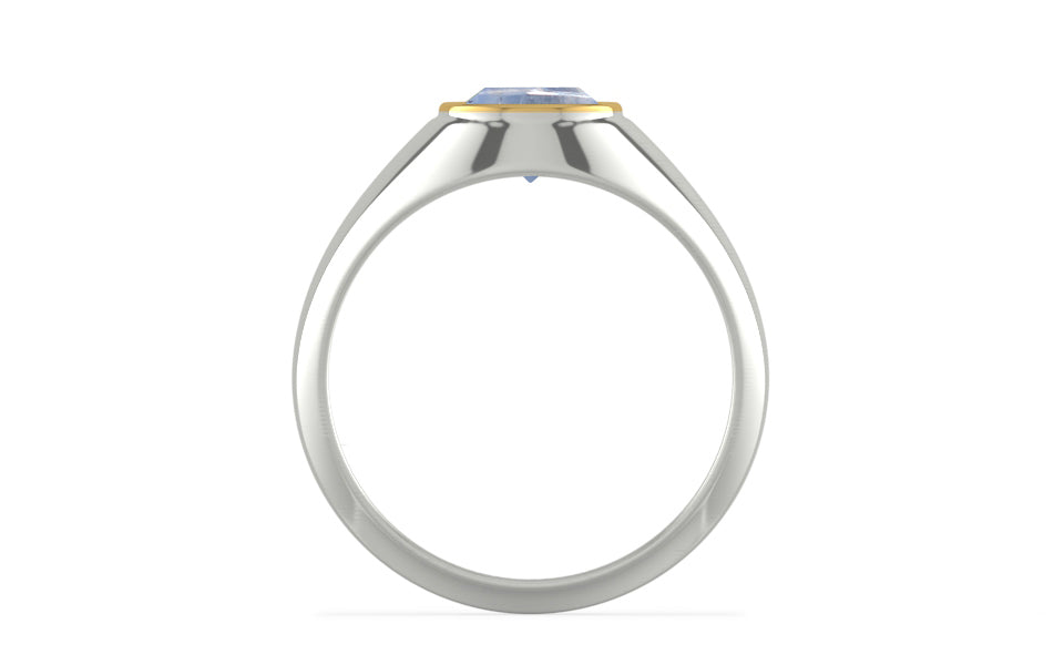 Goldcap Ceylon Blue Sapphire Ring Fine Quality (R12)