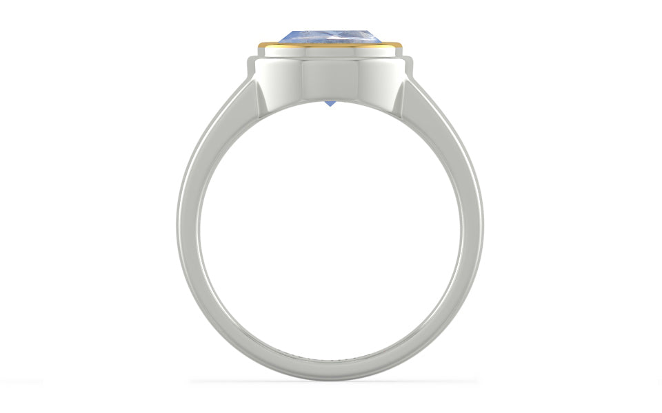Goldcap Ceylon Blue Sapphire Ring Fine Quality (R3)