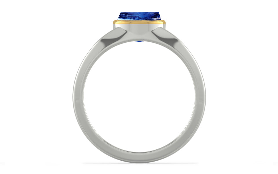 Goldcap Ceylon Blue Sapphire Ring Rare Quality (R10)