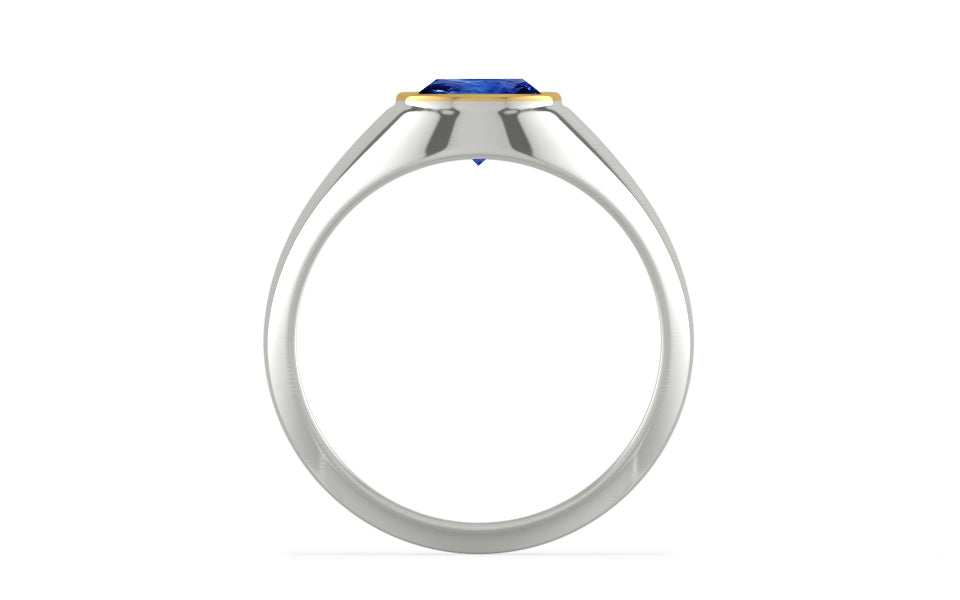 Goldcap Ceylon Blue Sapphire Ring Rare Quality (R12)