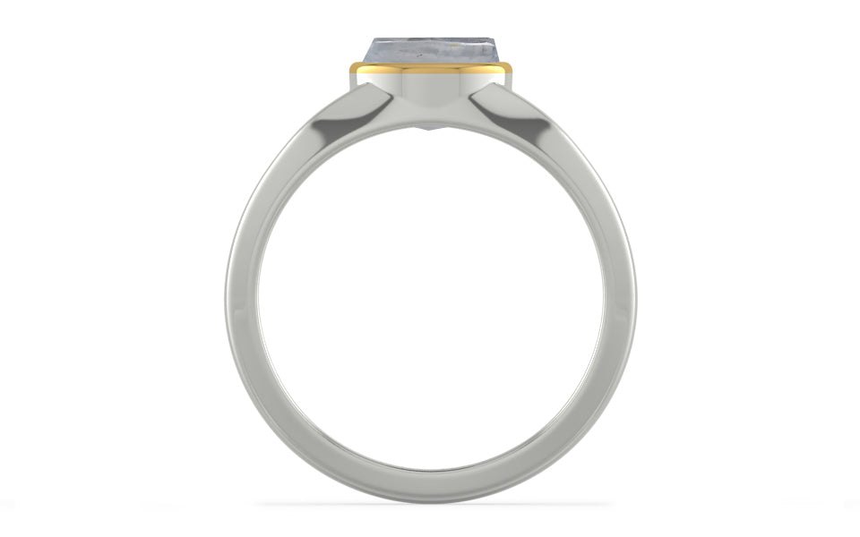 GoldCap Ceylon White Sapphire Ring Fine Quality (R10)