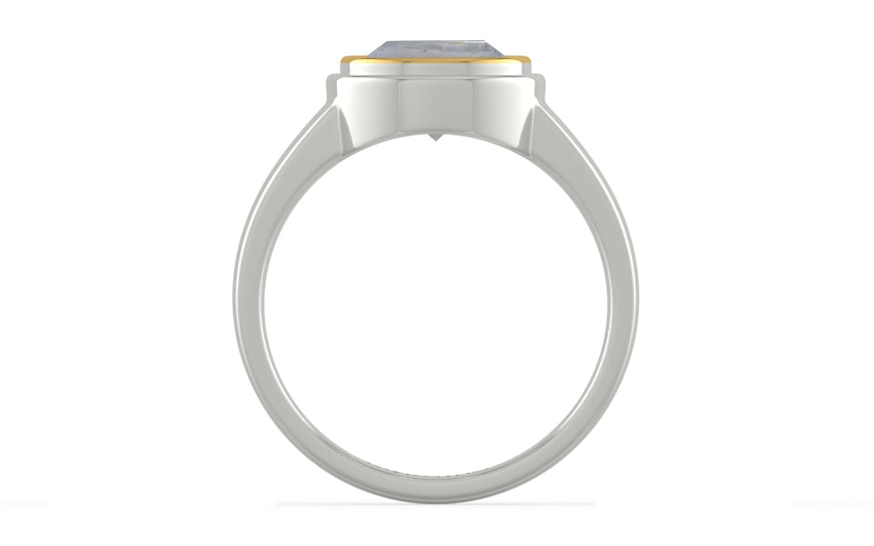 Goldcap Ceylon White Sapphire Ring Fine Quality (R3)