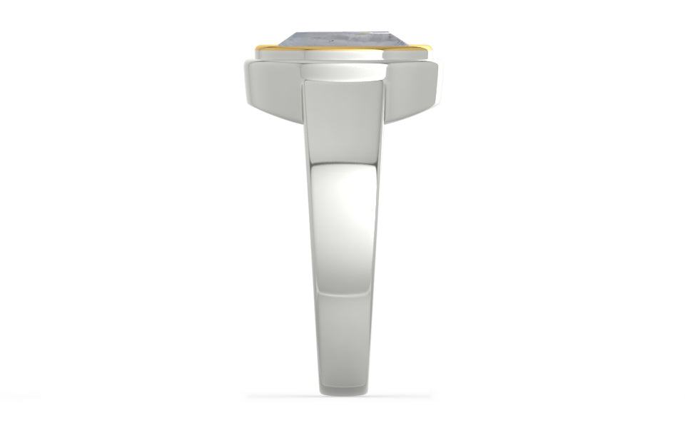 Goldcap Ceylon White Sapphire Ring Fine Quality (R3)