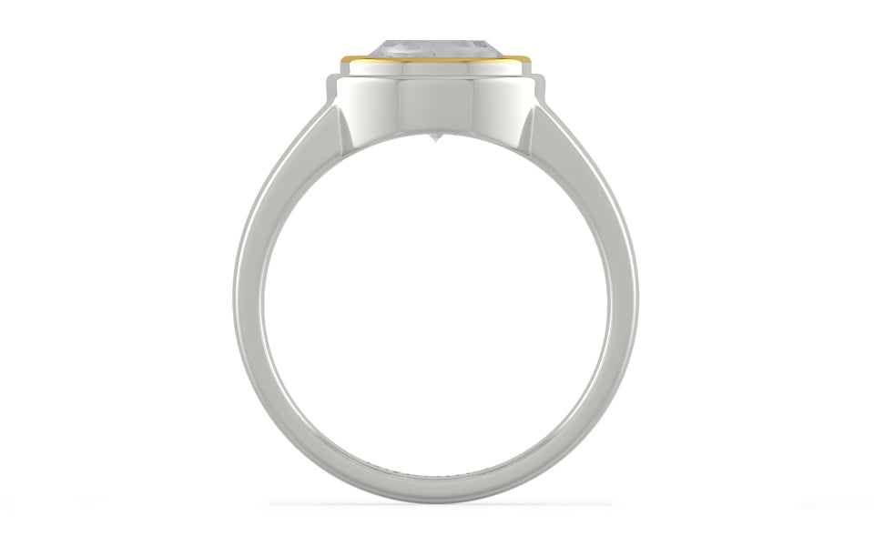 Goldcap Ceylon White Sapphire Ring Limited Quality (R3)