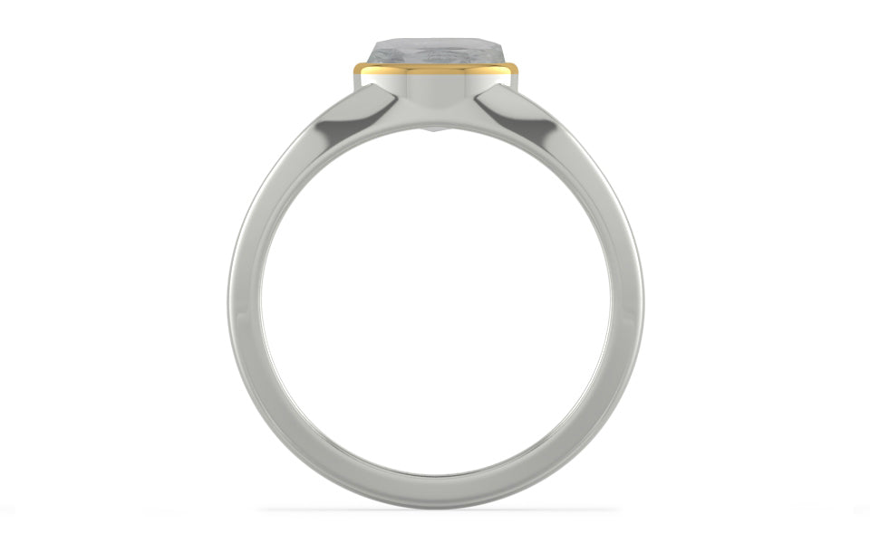 GoldCap Ceylon White Sapphire Ring Prime Quality (R10)