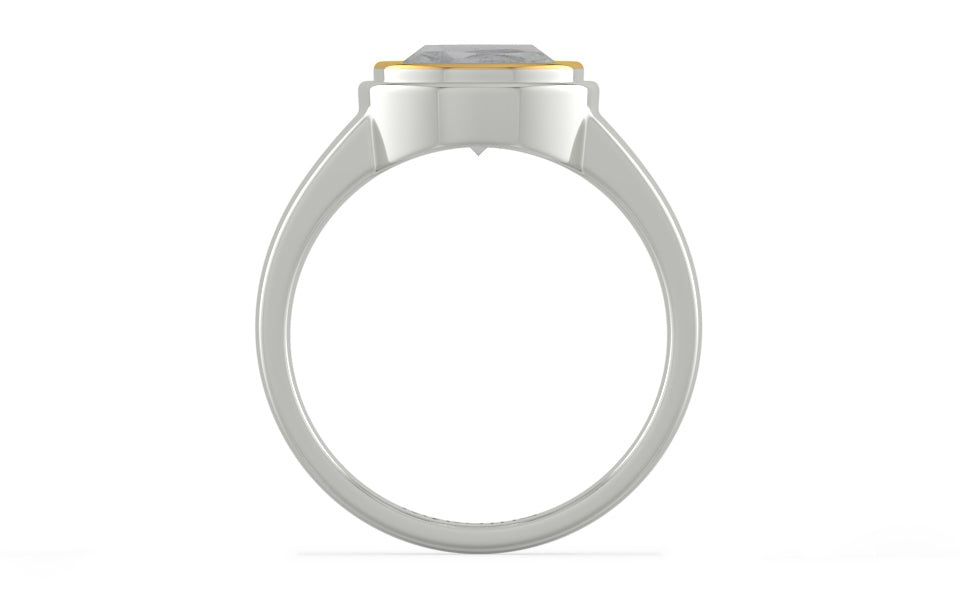 Goldcap Ceylon White Sapphire Ring Prime Quality (R3)
