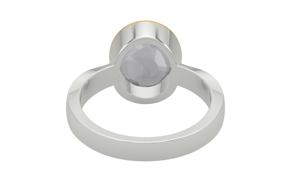 GoldCap Ceylon White Sapphire Ring Prime Quality (R9)